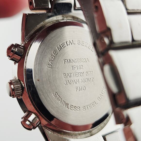 Valletta Unisex Multifunction Watch Silver Tone Link Blue Multidial IF162 - Picture 6 of 7